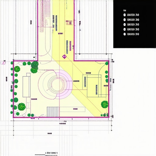 Construction Planning Visualization Construction site plan with permits and estimates overlay