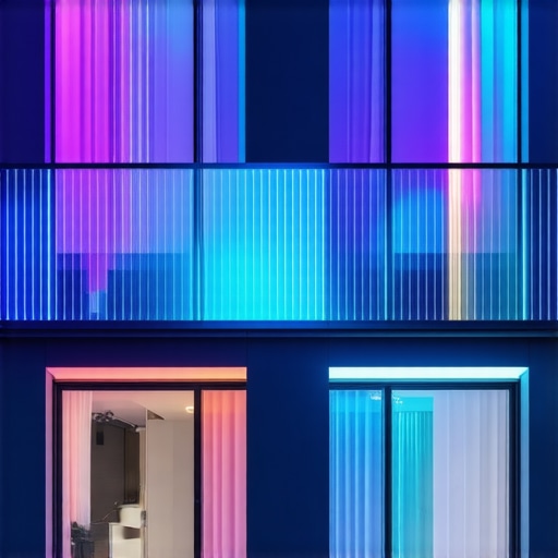 A sleek house with digital permit interfaces and smart technology integration