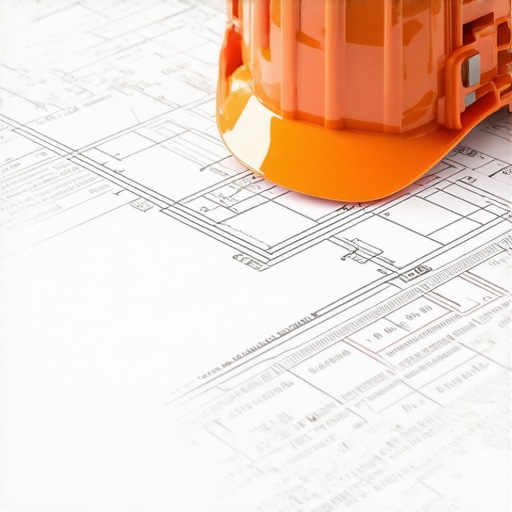 Blueprints and permits being reviewed by construction officials