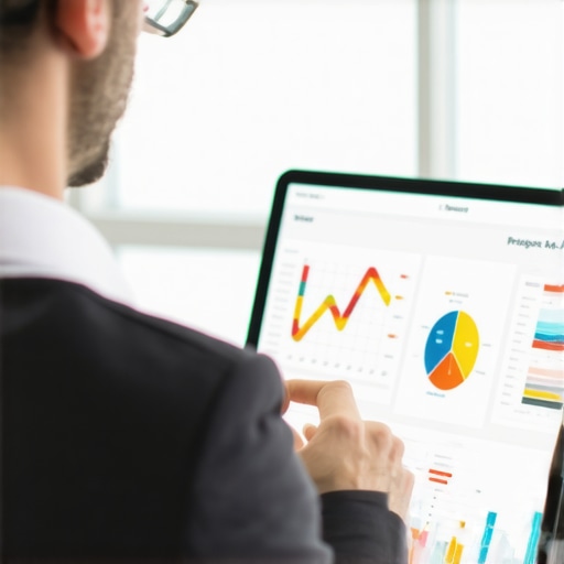 Estimating and Permit Management Tools in Action Construction professional using digital tools for project estimation and permit tracking.