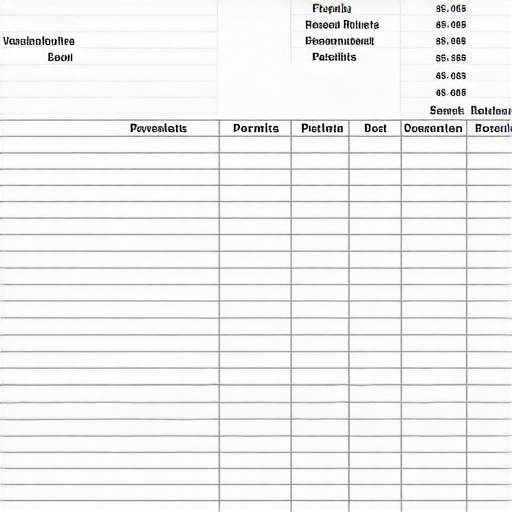 Sheet showing detailed construction costs including permits, labor, and materials.
