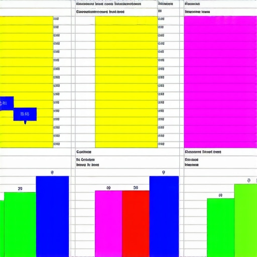 Close-up of a construction cost estimate spreadsheet with charts and notes.