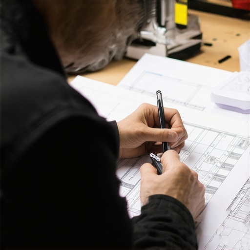 Homeowner discussing detailed blueprints with a builder, highlighting the importance of understanding project nuances.