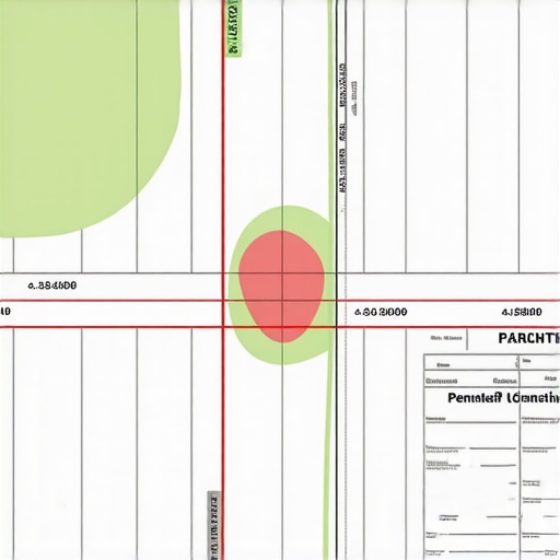 A survey map showing property lines and setback zones for a home addition project.
