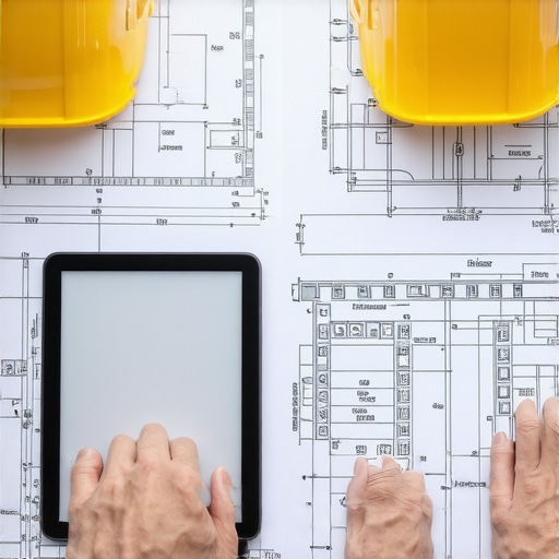 Construction professionals using tablets and digital tools to manage building projects.
