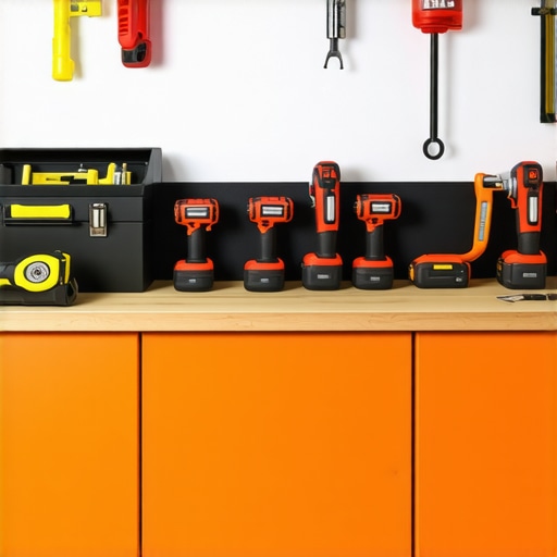 A well-organized toolbox with power tools, measuring tape, and safety gear ready for use during home improvement projects.