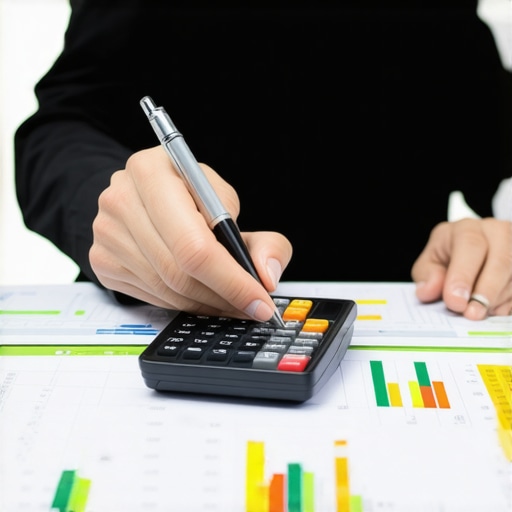 Construction estimator analyzing project costs and line items