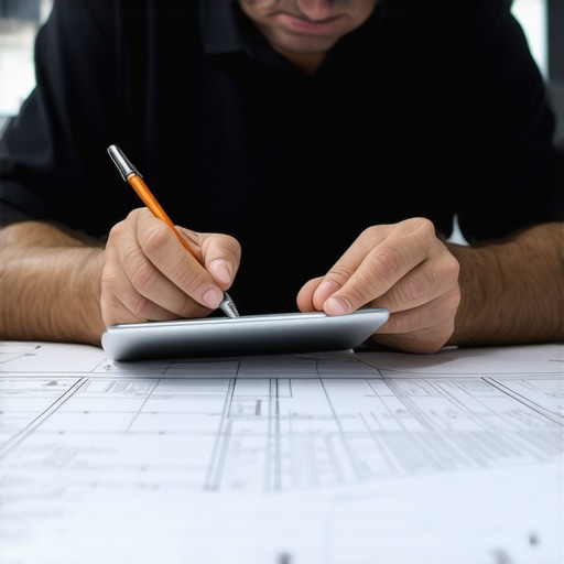 Estimator examining detailed electrical task breakdowns on tablet