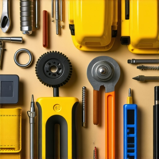 Organized tools and digital devices ensure smooth construction workflow