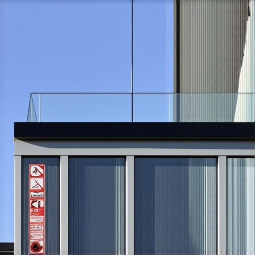 Detailed view of a glass guardrail with safety and code compliance features