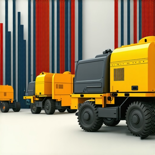 Construction site showcasing advanced tools like laser levels, soil compactors, and project management software
