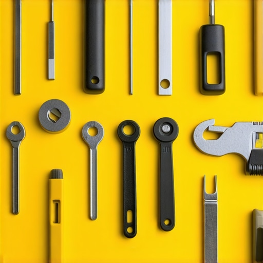 Essential Tools for Home Construction Maintenance Array of construction tools including laser level, auger, mixing drill, demonstrating maintenance readiness.