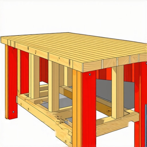 Joist Reinforcement Diagram for Kitchen Support Illustration of support brackets reinforcing floor joists under a kitchen island