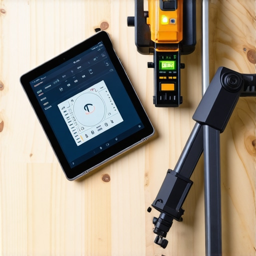 Construction professionals using digital tools and software for project management and maintenance.