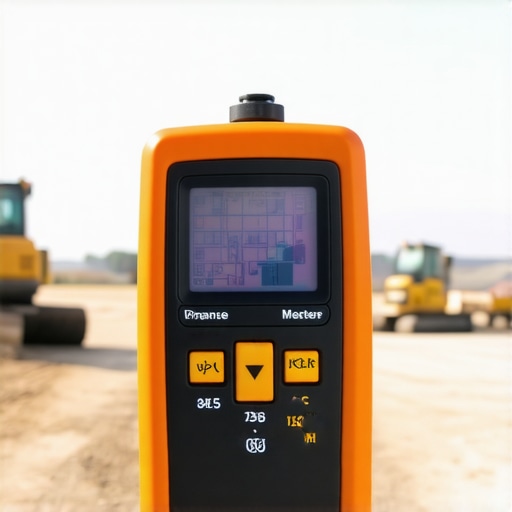 A laser distance meter used for precise measurements at a construction site