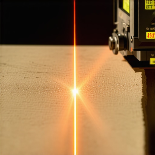 Precision at Work with Laser Level A builder using a laser level to ensure accurate alignment of railing posts on a home renovation project.