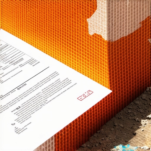 Construction site showing installed silt fence and permit papers