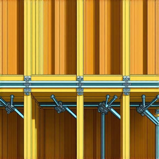 Sistering Floor Joists and Support Posts Diagram showing steps to reinforce sagging floor joists with sistering and support posts.