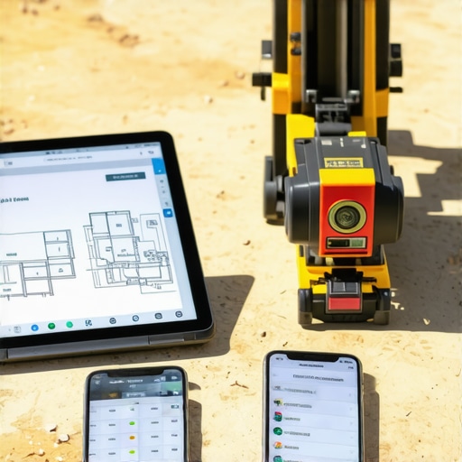 Modern construction tools used for project maintenance and quality control.