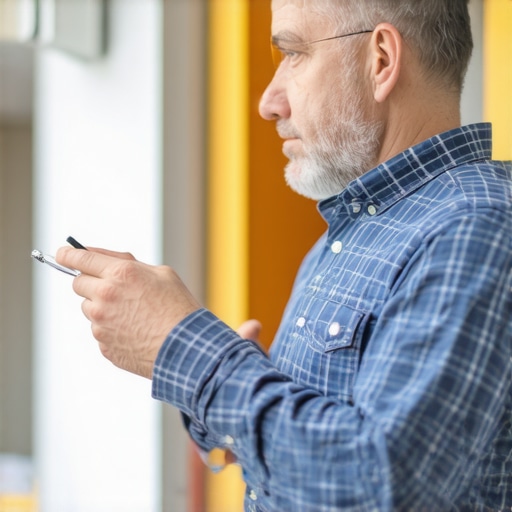 Homeowner reviewing a detailed construction inspection checklist during a final walkthrough
