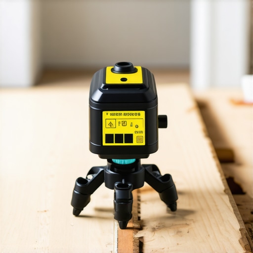 Close-up of a laser level used in home construction to ensure accurate foundation leveling