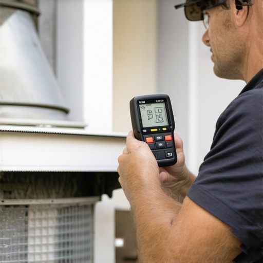 Proactive roof vent maintenance tools Homeowner using tools to inspect roof vents for leaks and insulation issues.