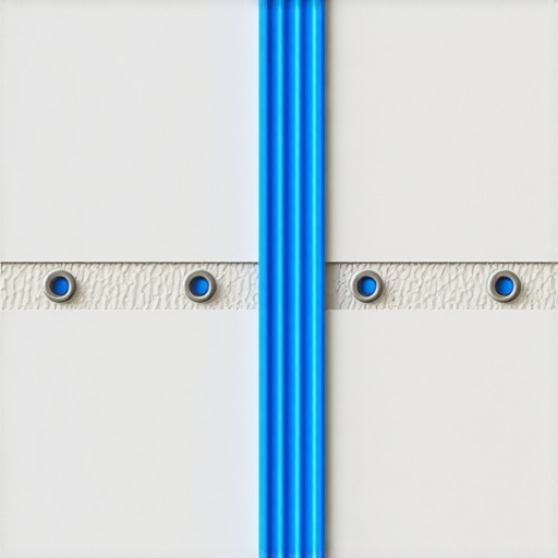 Close-up of drywall screws evenly spaced on ceiling surface for fire-rated ceiling installation.