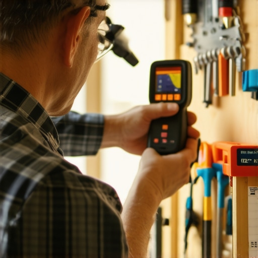Homeowner performing proactive maintenance with advanced equipment.