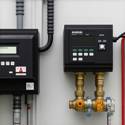 A residential gas meter and electrical panel being inspected for a new home addition project.